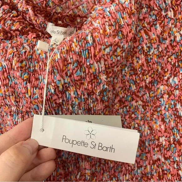 Poupette St Barth Mini Dress Soledad Light Pink Paquerette Size Large NWT New - Picture 13 of 15